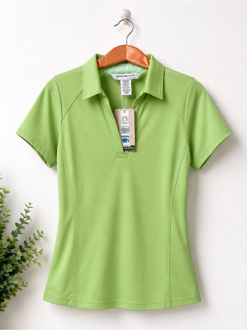 Women’s Light Green Polo Top - Classic Collared Short Sleeve